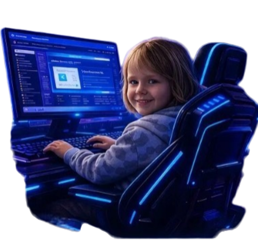 Ребёнок создаёт сайт