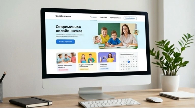 Online school platform interface